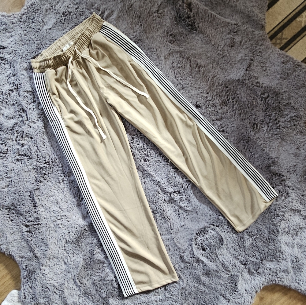 MNML Tan Stripe Athletic Athleisure Pants sz S